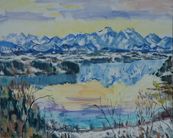 Winterlandschaft am Stausee